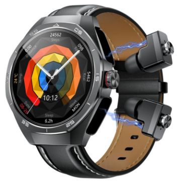 GT97 1.53" Smart Watch with Bluetooth Earphone & Calls, Black - 1