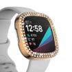 Fitbit Versa 3/Sense Double Row Diamonds Protective Case, Rose Gold - 3