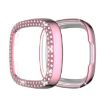 Fitbit Versa 3/Sense Double Row Diamond Protective Case (Pink) - 1
