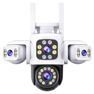 2MP HD 360 Panorama 3 Lens Wireless WiFi Camera, 30-Day Memory - 1
