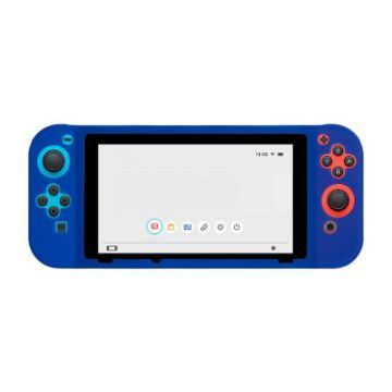 Blue Silicone Protective Case for Nintendo Switch Console - 1
