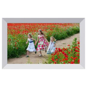 15.6" DPF1560 LED HD Screen WiFi Cloud Photo Frame, UK Plug, White - 1