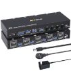 KC-KVM402DP 8K 30Hz Dual Monitor KVM Switch, 4 In 2 Out, EU Plug - 1