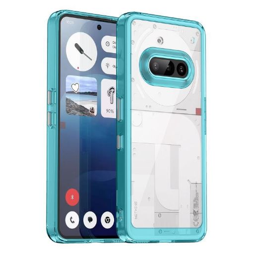 Colorful Series Transparent Blue Acrylic Hybrid Case for Phone 3a - 1