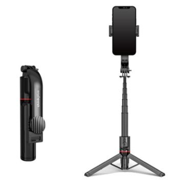 Lenovo Thinkplus H11B Bluetooth Selfie Stick, 1.1m, Stainless Steel - 1