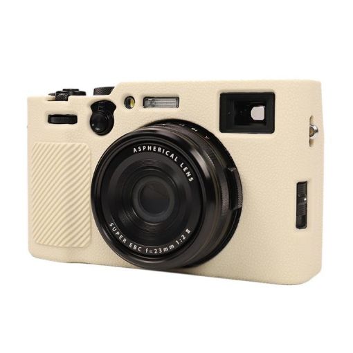 FUJIFILM X100VI Litchi Texture Silicone Protective Case - White - 1