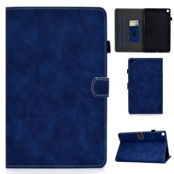 Samsung Galaxy Tab A7 10.4 T500 Blue Leather Case with Holder - 1