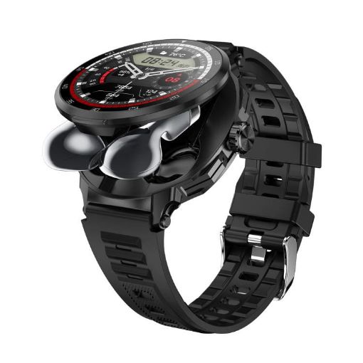 D11 1.46" 2-in-1 Bluetooth Earphone Smartwatch, Call/NFC/Heart Rate - 1