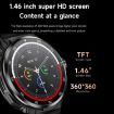 D11 1.46" Smart Watch with Bluetooth Earphone, NFC, Heart Rate (Green) - 6