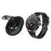 D9 1.46" 2-in-1 Bluetooth Earphone Smartwatch, NFC, Heart Rate, Black - 1