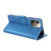 OPPO A5 Pro 5G Blue Leather Case with Rose Emboss & 3 Card Slots - 5
