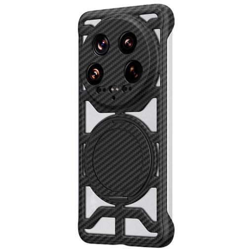 Xiaomi 14 Ultra Carbon Fiber MagSafe Case with Rotating Bracket - 1