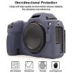 Nikon Z6III Litchi Texture Dark Blue Silicone Protective Case - 3
