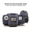 Nikon Z6III Litchi Texture Dark Blue Silicone Protective Case - 5