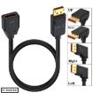 DP2.1 Male to Female Elbow 52Gbps 16K DisplayPort Adapter 50cm - 2
