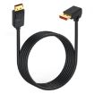 DP2.1 Down Elbow 52Gbps 16K DisplayPort Extension Cable 1.8m (Black) - 1