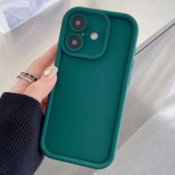 iPhone 16 Deep Blue Shockproof Frosted TPU Case with Precise Hole - 1
