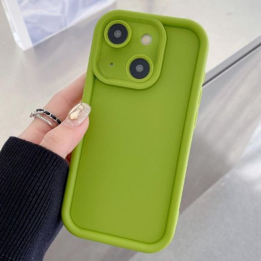 iPhone 15 Plus Shockproof TPU Case, Frosted Green, Precise Fit - 1
