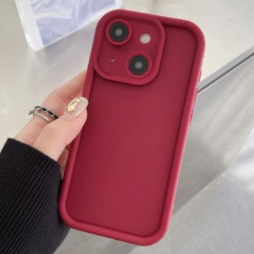 iPhone 14 Plus Wine Red Shockproof Frosted TPU Case - 1