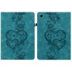 Samsung Galaxy Tab A 9.7 T550 Love Hearts Leather Case (Green) - 1