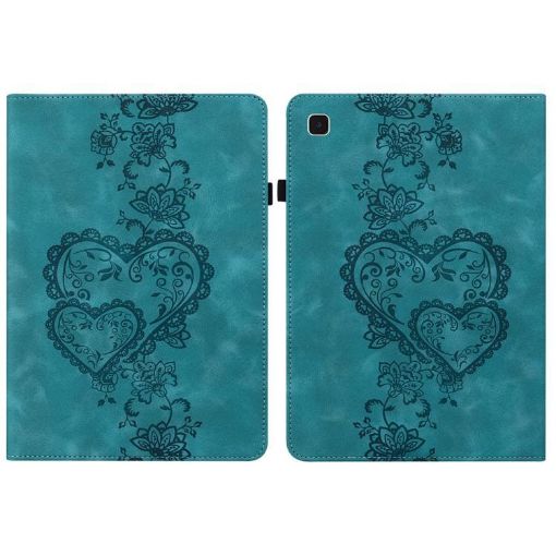Samsung Galaxy Tab A 9.7 T550 Love Hearts Leather Case (Green) - 1