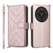 Fossibot S3 Pro Pink Leather Phone Case with 6 Card Slots & Strap - 1