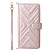 Fossibot S3 Pro Pink Leather Phone Case with 6 Card Slots & Strap - 2