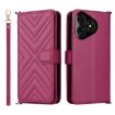Ulefone Note 19 Leather Case with Wrist Strap & 6 Card Slots (Rose Red) - 1