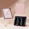 iPad Pro 13 Rotatable Y-Fold Leather Case 2024 (Pink) - 1