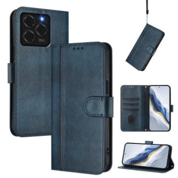 Ulefone Note 20 Pro Retro Leather Case, Dark Blue, Buckle Design - 1