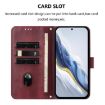 Ulefone Note 21 Retro Leather Case, Wine Red, Line Splicing Buckle - 3