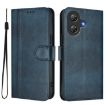 Ulefone Note 21 Retro Leather Phone Case, Dark Blue, Line Splicing - 2