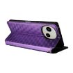 Sharp Aquos R10/R9 Purple Cubic Grid Leather Flip Case - 5