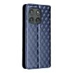 Motorola Edge 5G 2025 Blue Cubic Grid Leather Flip Phone Case - 3