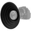 Universal Black Silicone Lens Hood, 30-50mm Size - 1