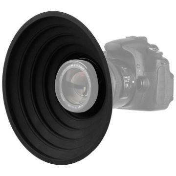 Black 50-70mm Universal Silicone Lens Hood - 1