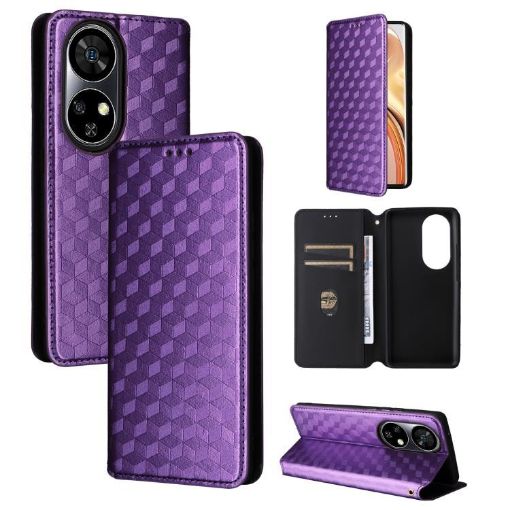 Ulefone Note 17 Pro Purple Cubic Grid Flip Leather Phone Case - 1