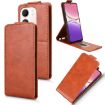 OPPO A5x 5G/4G Brown Magnetic Flip Leather Case with Buckle - 1
