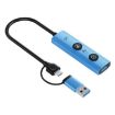 YCE V295B 5-in-1 USB3.0/Type-C HUB AI Docking Station (Blue) - 2