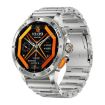 AK77 Smart Watch, Fitness Tracker with Health Monitoring (Silver Steel) - 1