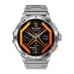 AK77 Smart Watch, Fitness Tracker with Health Monitoring (Silver Steel) - 3