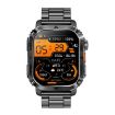 AK80 BT Call Smart Watch, Health Monitoring Fitness Tracker (Black Steel) - 3