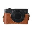 Canon PowerShot SX740 HS Leather Camera Case Bag with Strap, Coffee - 5