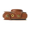 Canon PowerShot SX740 HS Leather Camera Case Bag with Strap, Coffee - 6
