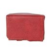 Fujifilm X-M5 Retro Litchi Leather Camera Case Bag with Strap (Red) - 6
