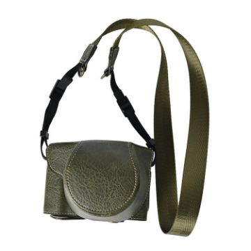 FUJIFILM X-M5 Retro Green Leather Camera Case Bag with Strap - 1