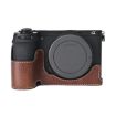Sony ILCE-6700/A6700 Litchi Texture PU Leather Camera Case Coffee - 1