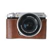FUJIFILM X-M5 Coffee Litchi Texture PU Leather Camera Half Case - 1
