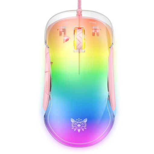 ONIKUMA CW925 Pink RGB Wired Gaming Mouse, 12800 DPI E-Sports - 1