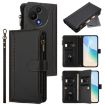TCL 605/60 SE Leather Case: 9 Card Slots & Magnetic Closure (Black) - 1